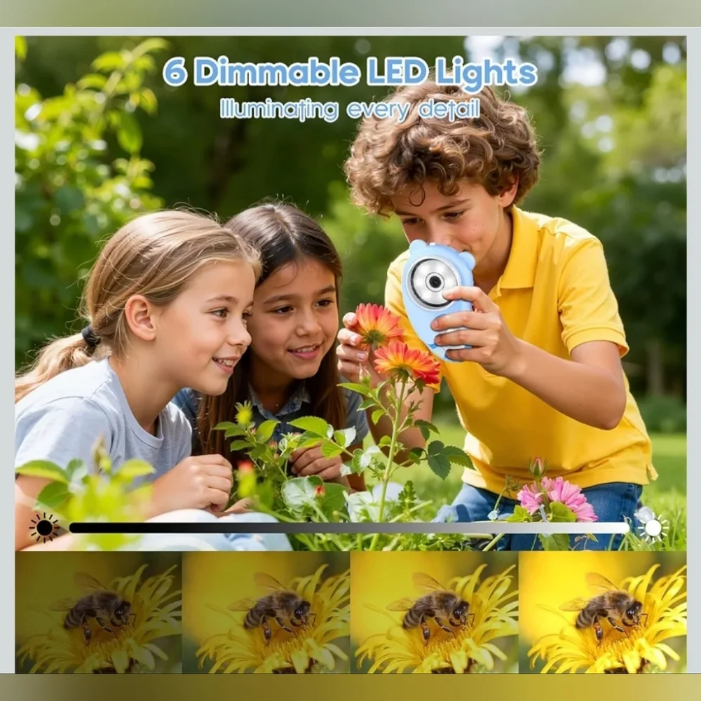 New Handheld Digital Microscope Camera Pocket Portable Little Scientist Kids